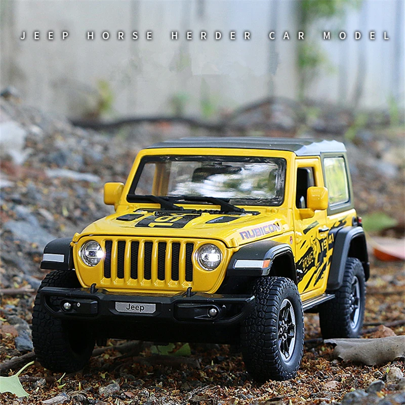 

Модель автомобиля из сплава Jeeps Wrangler Rubicon 1:30, литая и игрушечная металлическая установка, модель внедорожника, модель автомобиля, высокий симулятор, подарок для детей
