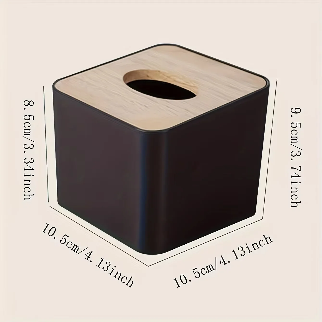 Tissue Box Case Rubber PP Brown Plush Holder
