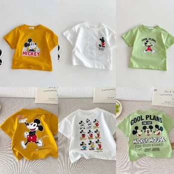 Topolino T-shirt Ragazzo Estate Abbigliamento per bambini Cotone Bambini T-shirt a maniche corte Top Moda Abbigliamento per bambini Camicetta 1-6 anni 1