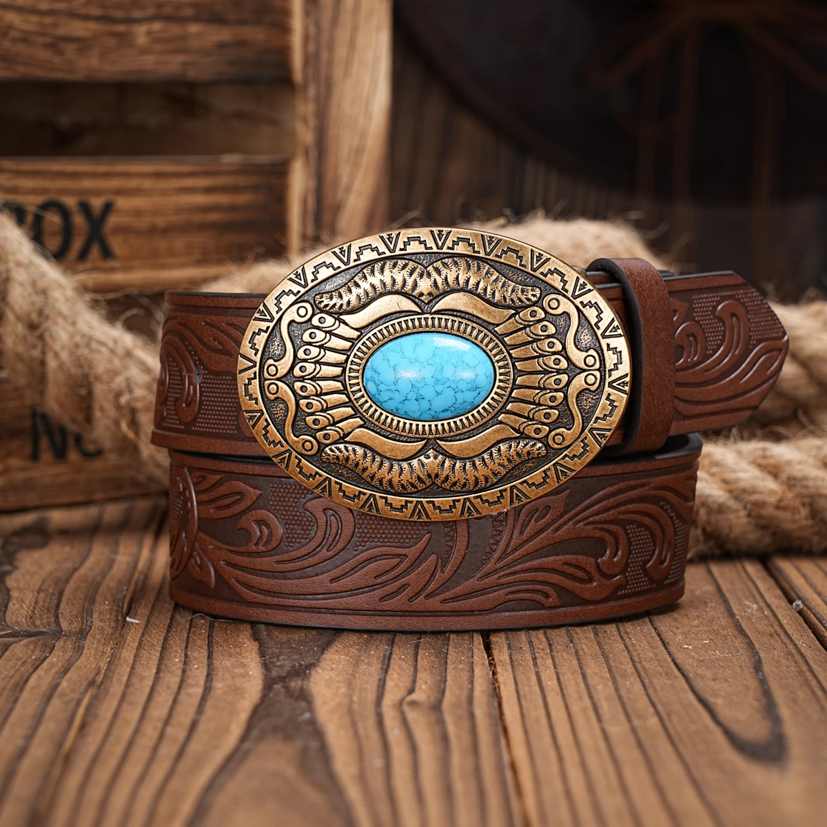 まんまる【美品】TANタン ウエストニットパーツ ベルト A casual, individual and retro belt, Western-style clothing