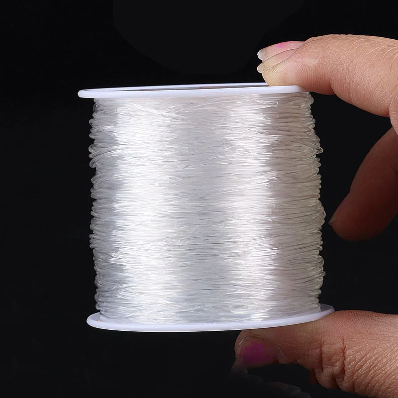 100m Starker Elastischer Kristall-Perlenfaden Schmuckherstellung Halskette Armband DIY Perlenband Dehnbar Dicke 2029 – Detail 4