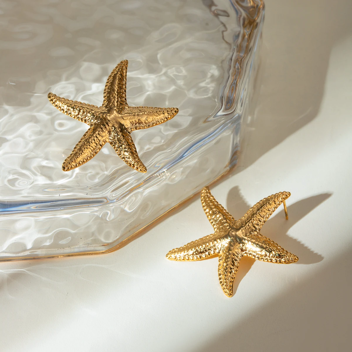 Yori Chic Stainless Steel Geometric Starfish Earrings Metal High Quality Fashion Statement Jewelry Women 4