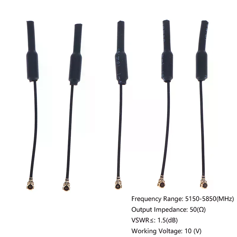 Antenne FPV souple en laiton avec câble coaxial et connecteur UFL IPEX pour drone freestyle