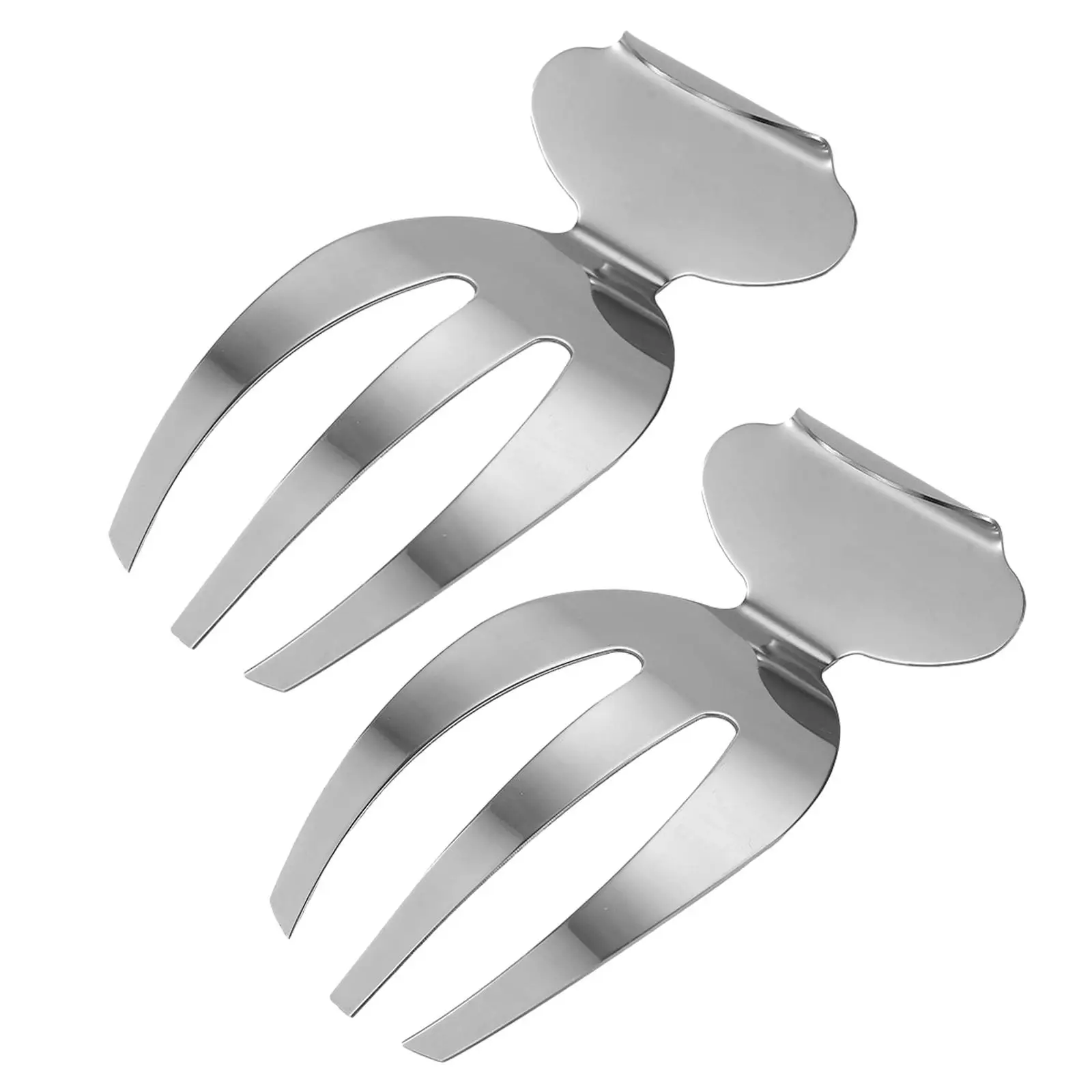 2x Stainless Steel Salad Hands Salad Tools Metal Kitchen Utensils Tossing Tools Serving Utensils for Serving Salad Fruit