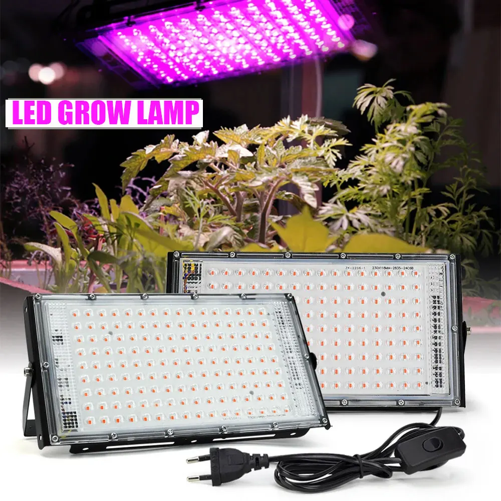 Led Grow Light Phytolamp Full Spectrum 50W 100W 200W 300W Plant Growing Lamp Phyto Black Lights For Indoor Cultivation Flower Eu