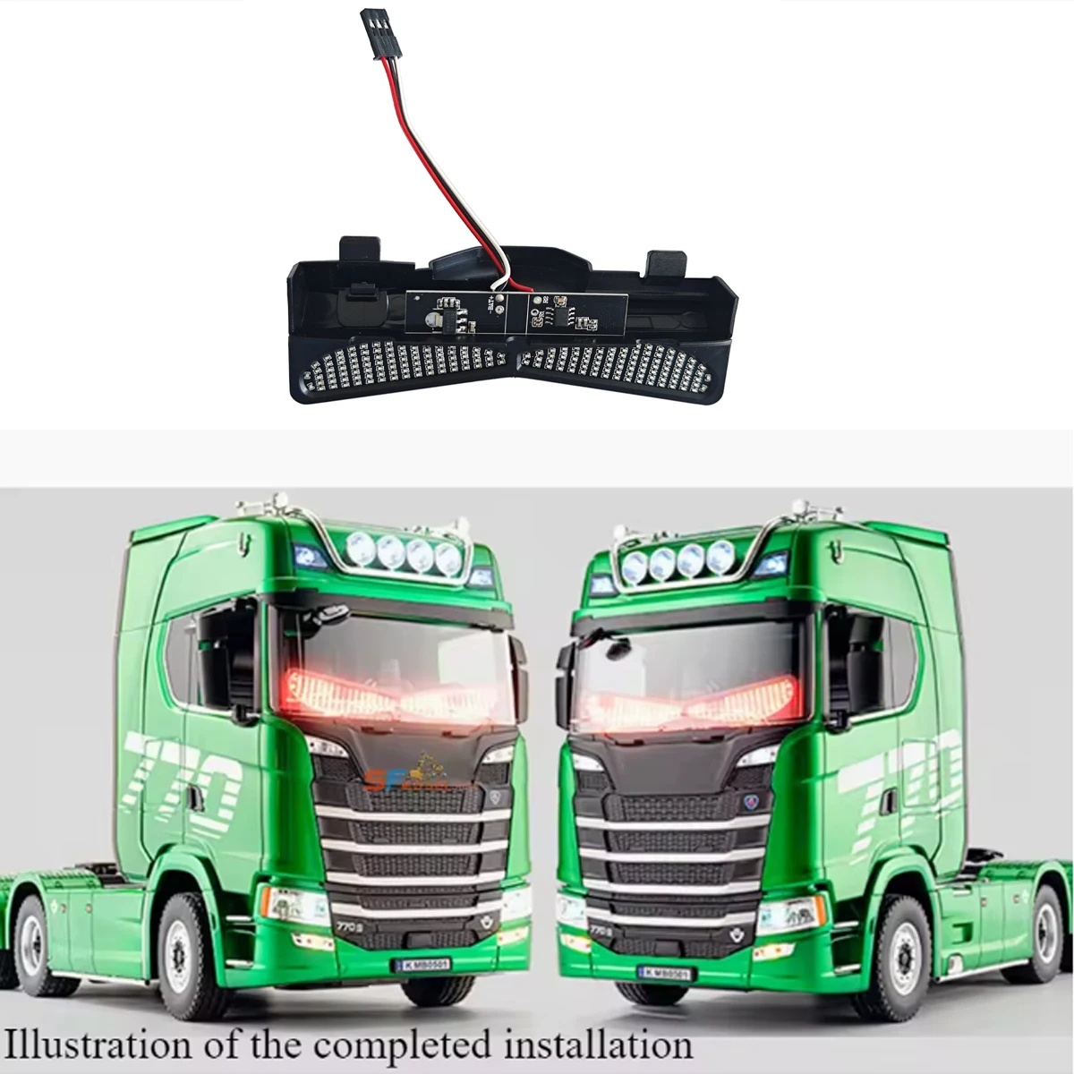 Illuminated Demon Eye Light for DIY RC Tractor Truck Upgrades
