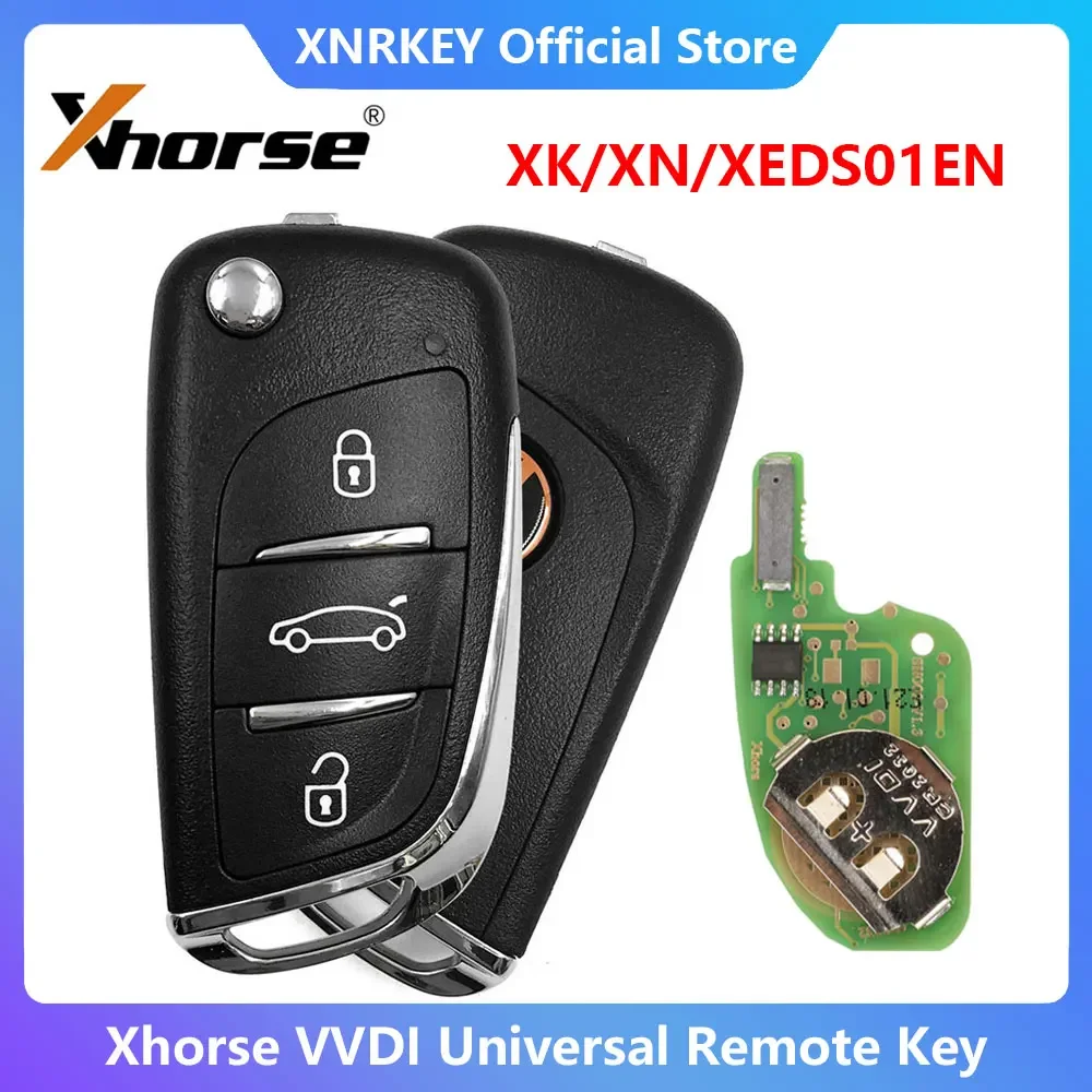 Xnrkey 5/10Pcs Xhorse Vvdi2 Wire/Wireless Universal Super Remotes Key 3 Pulsanti Xk/Xn/Xeds01En Per Vvdi Mini Key Tool Max Progr