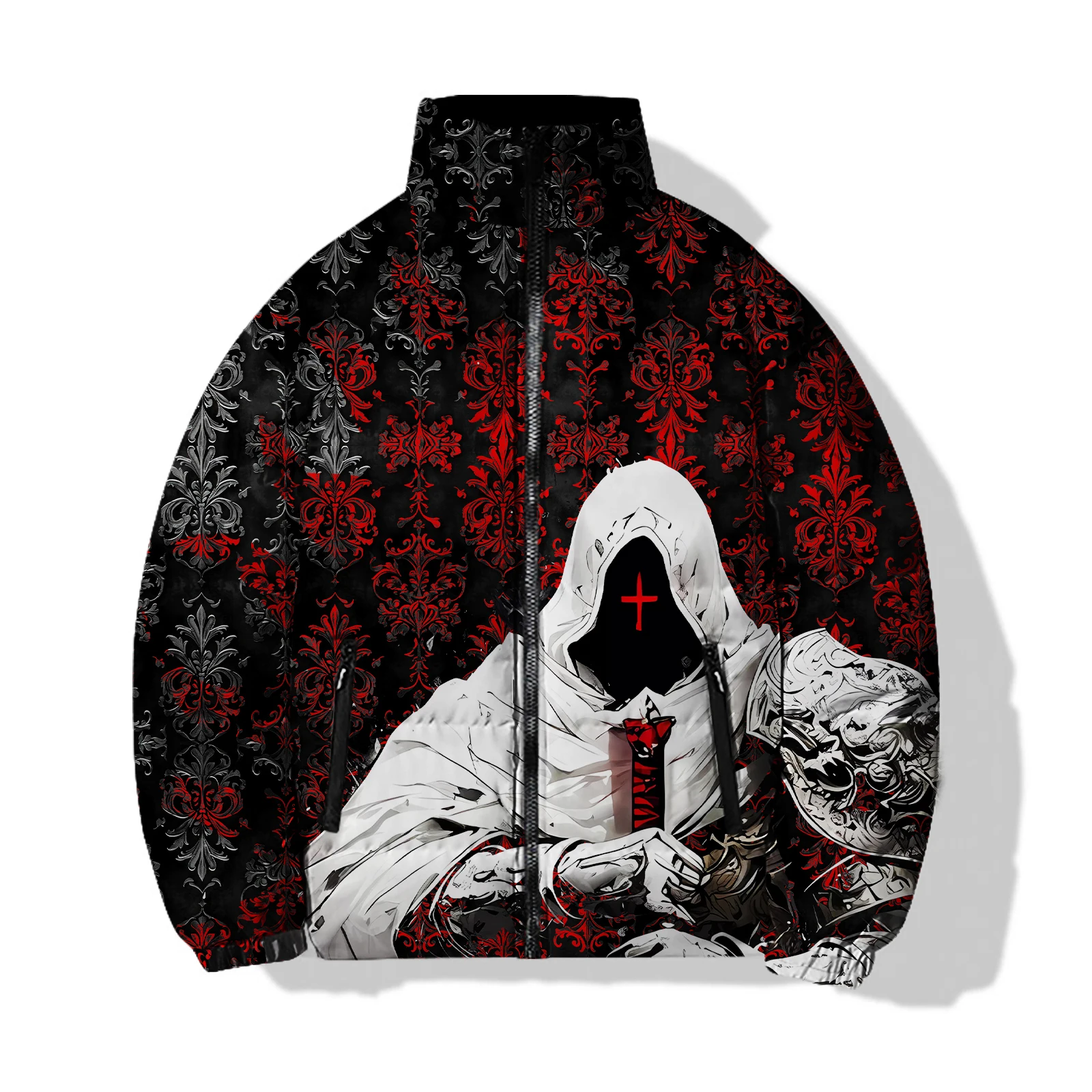 thumbnail image 1 of Abrigos de invierno para hombre, chaquetas acolchadas gruesas y de algodón, abrigos casuales y versátiles con relleno largo para hombre, novedad en abrigos y chaquetas, 1 of 4