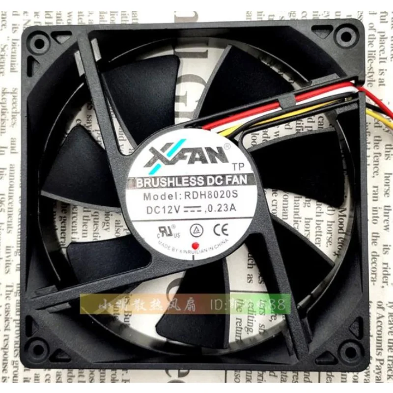Original Cpu Ventilador Refrigerador para Rdh8020s 8cm 12v 0.23a