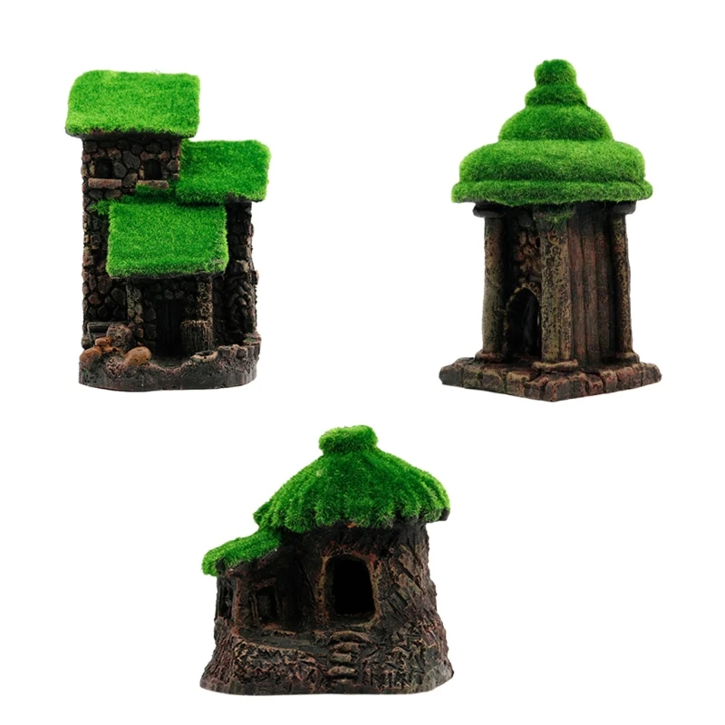 

Aquarium Resin House Decoration for Fish for Tank Rock Cave with Details Hideouts for Betta Fish 3 Sizes Drop shipping
