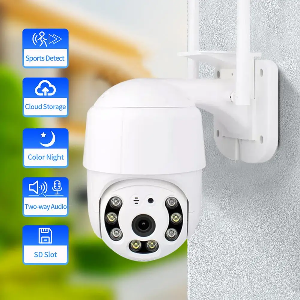 

A12 1080P Full Hd Camera 360 Degree Dual Optical Rotating Auto Tracking Camcorder Indoor Outdoor Security Surveillance Monitor