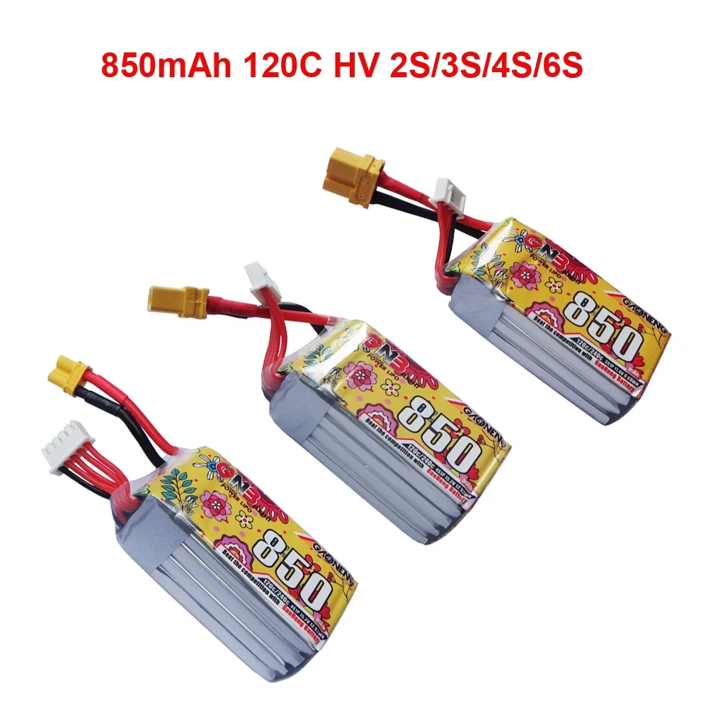GAONENG-GNBリポバッテリー,850mah,120c,2s,7.6v,3s,11.4v,4s