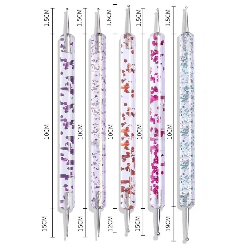 5/20Pcs Nail Art Brush Design Tip Painting Drawing Carving Dotting Pen Professional Nail Brushes Set Nail Art Manicure Tools 6