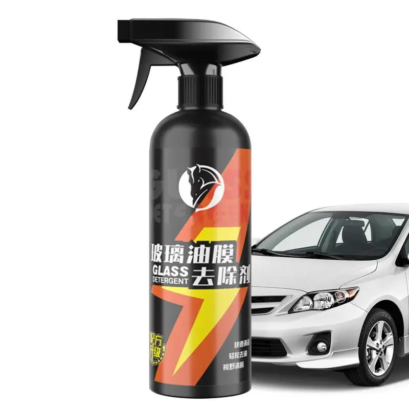 

Car Windshield Oil Film Cleaner 500ml Glass Oil Film Stain Remover Powerful Car Cleaning Spray Glass Cleaner For Home And Auto