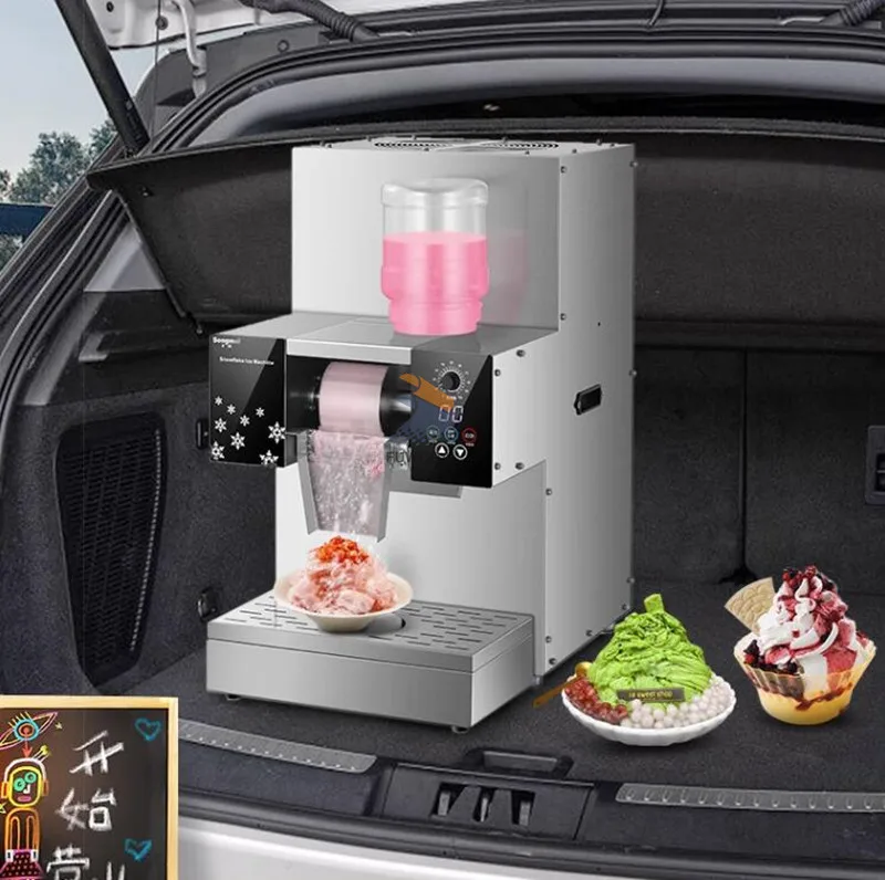 250kg/24H Commercial Korea Bingsu Machine Air Cooling Touch Screen Control  Snow Ice Maker Shaver Machine Snowflake Ice Machine