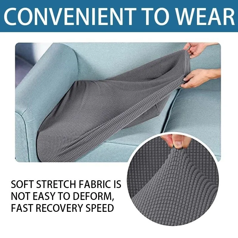 1Pcs Solid Color Sofa Seat Cushion Cover For Pets Kids Elastic Funiture Protector Washable Removable Couch Slipcover 3