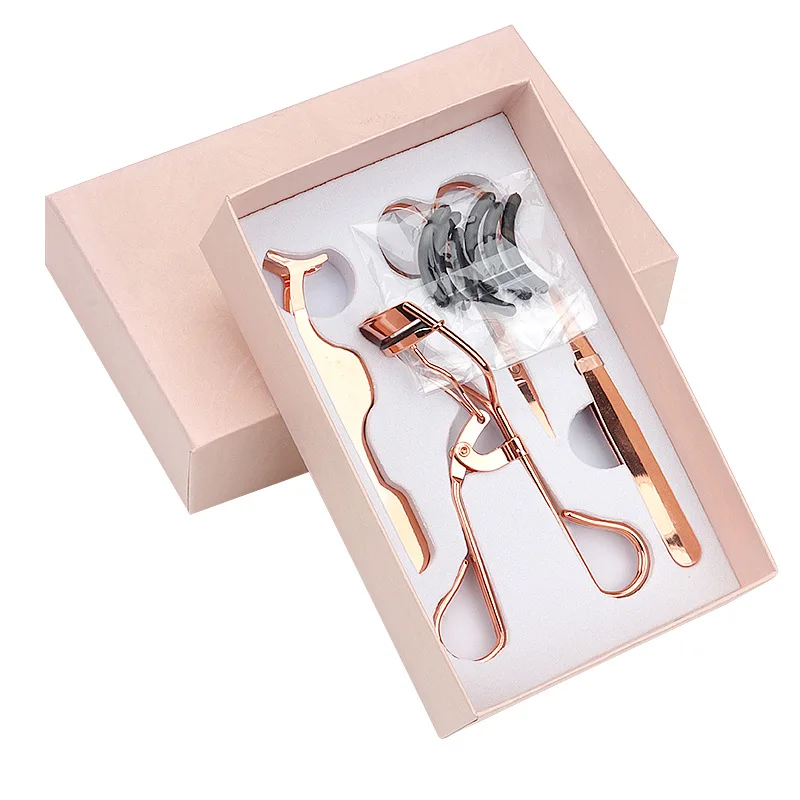 속눈썹 연장 4종 세트 휴대용 컬러 족집게 가위 눈썹 정리 도구 인조 속눈썹 애플리케이터
