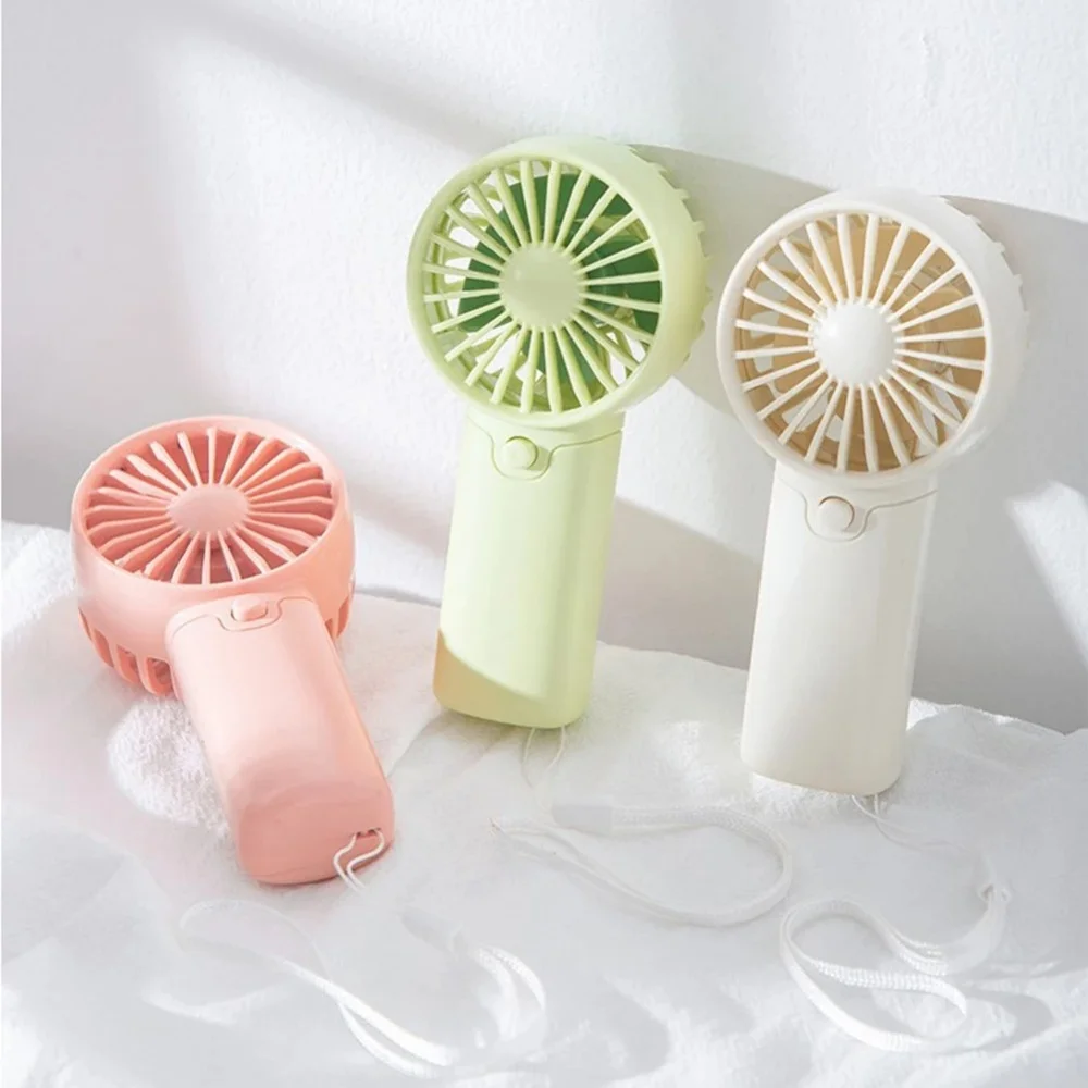Portable Handheld Desk Small Fan Cooling Fan USB Rechargeable Mute Handheld Lightweight Convenient Fan Mini USB Rechargeable