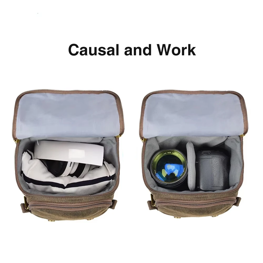 Sac Bandoulière Pour Appareil Photo DSLR - Imperméable - Rembourré Anti-chocs - Poche Avant Organisée - Taille L (28x12x14.5cm Int.)