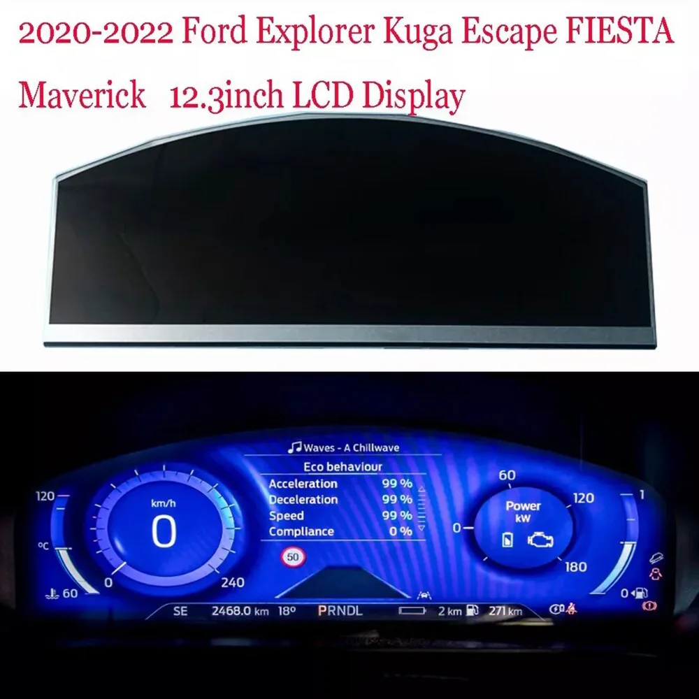 Tablero de instrumentos para Ford Explorer Kuga Escape FIESTA Maverick 2020 2021 2022, pantalla LCD Original de 12,3 pulgadas 1