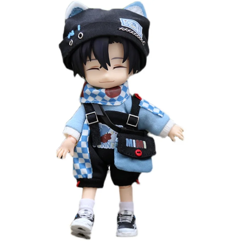 Ob11DollSukiClothesmilkcoolkittensetcatearshatDolloveralls