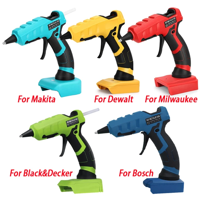 50W Cordless Hot Melt Glue Gun with 20pcs 7mm Glue Sticks for  Makita/Dewalt/Milwaukee/BlackDecker/Bosch 18V 20V Lithium Battery -  AliExpress