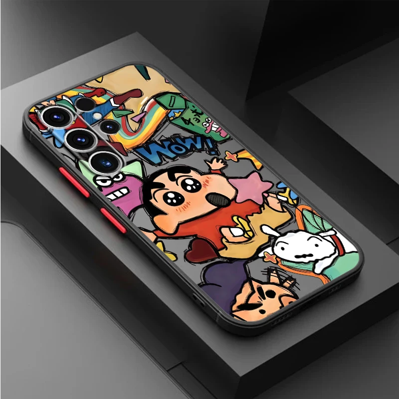 Funda Rückseitige Handyhülle für Samsung Galaxy S25 Ultra S26 S24 Plus S23 FE Note 20 Ultra 10+ S20 FE S22 S21 S-Shin-Chan