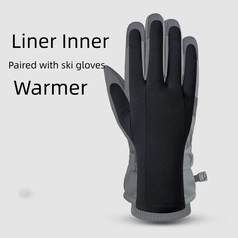 Ski Gloves Black Liner Inner Thin Touchscreen Usefulness