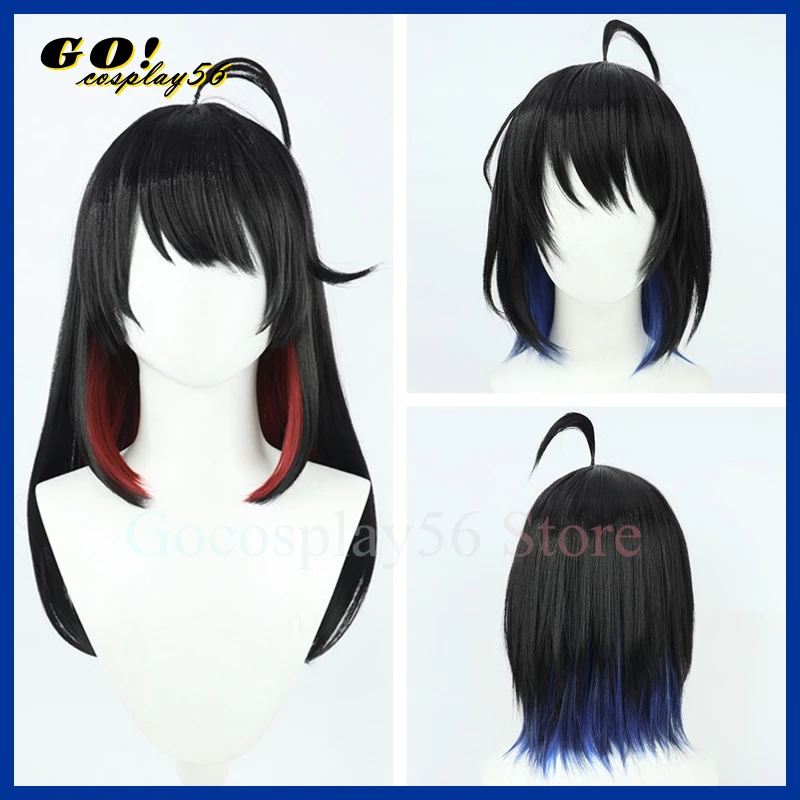 

Cosplay Seele Vollerei Wig Short Long Straight Hair Black Mixed Blue Red Adult Game Role Play Headwear