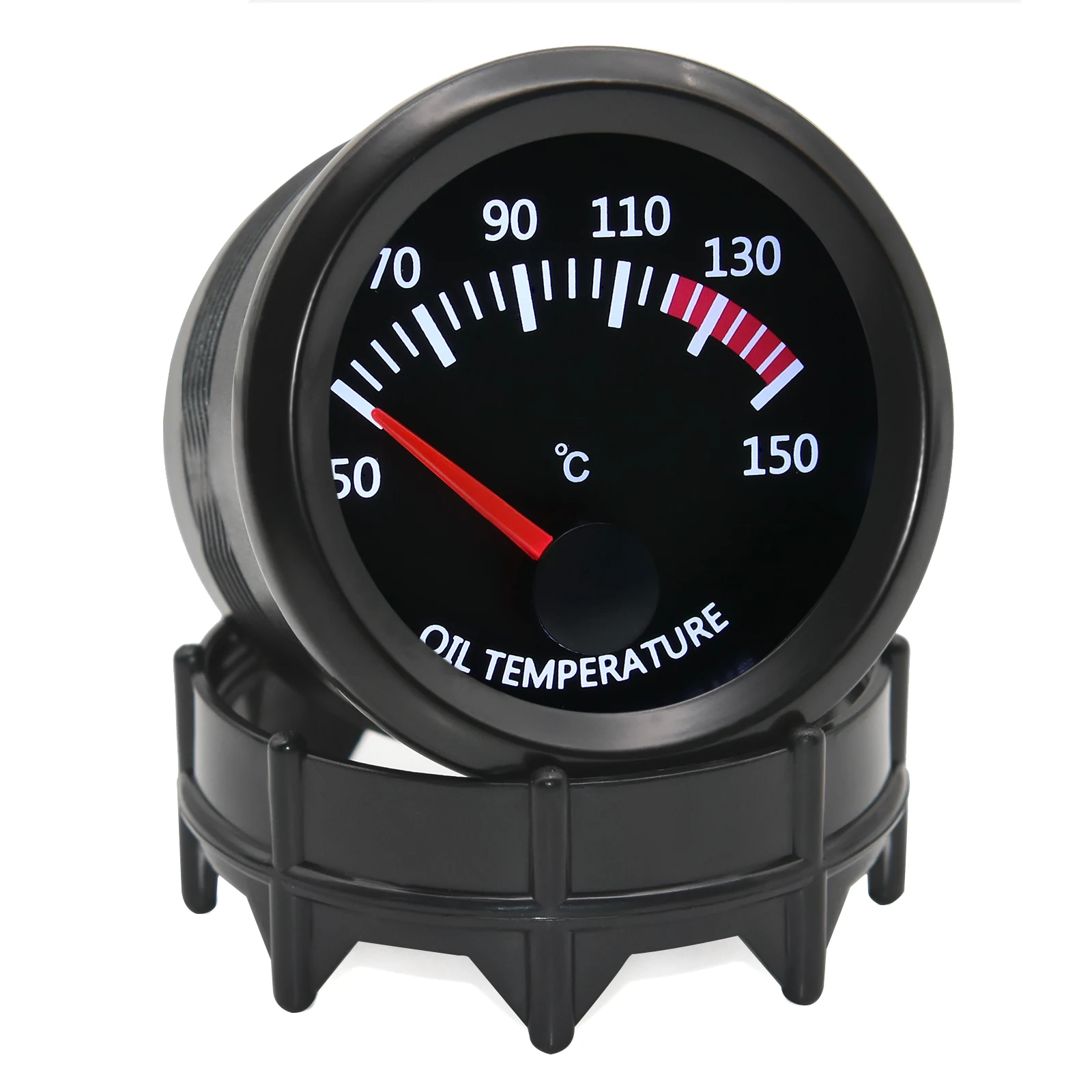 마이메이미 자동차 50150 ℃ 백색광이 있는 오일 온도 게이지 2인치 52mm 오일 온도계+센서 1/8NPT 레이싱카용 12V