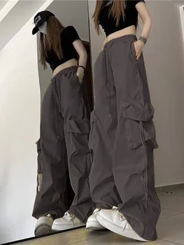 2025 رقص الجاز تهمة السراويل خمر البضائع السراويل الساخن فتاة بناطيل كاجوال المرأة الجديدة فضفاضة الهيب هوب واسعة الساق السراويل الطويلة 5