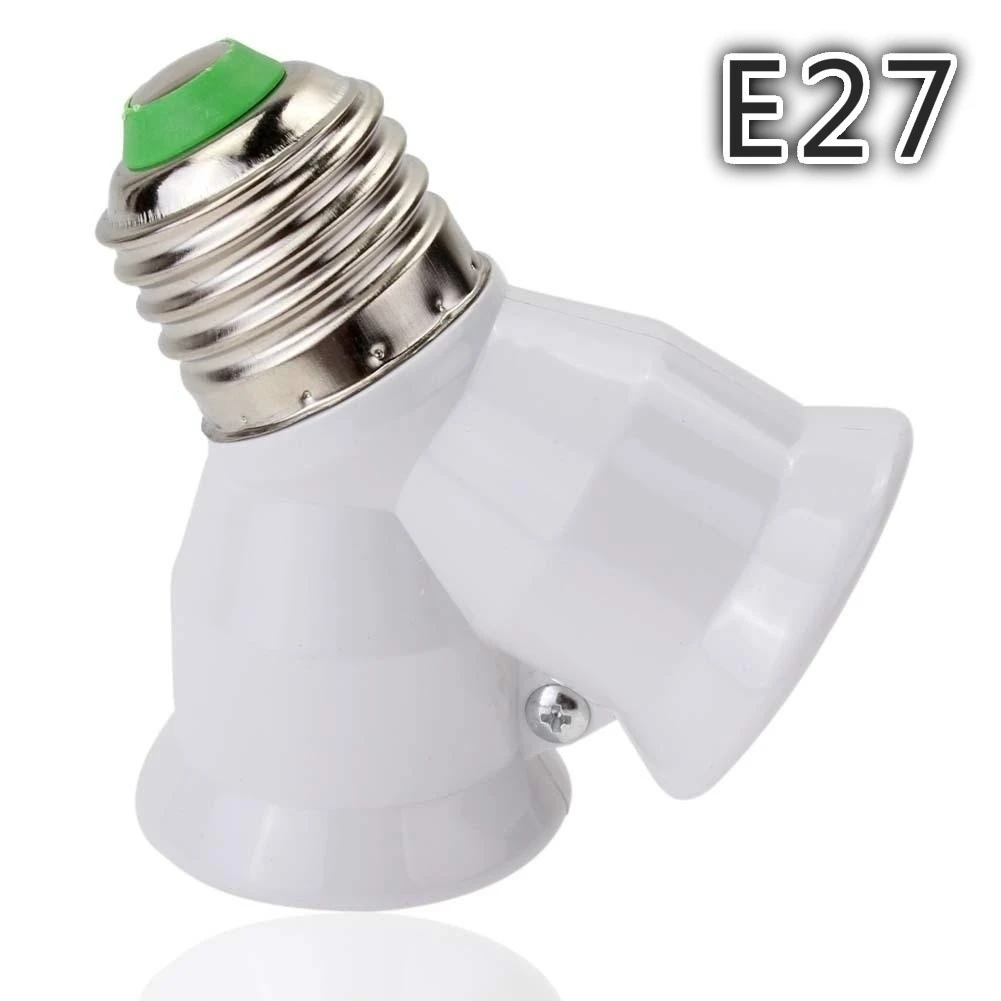 Tornillo E27 Base de luz LED, de bombilla E27 a 2 E27, divisor, portalámparas E27|Bases de lámpara| - AliExpress