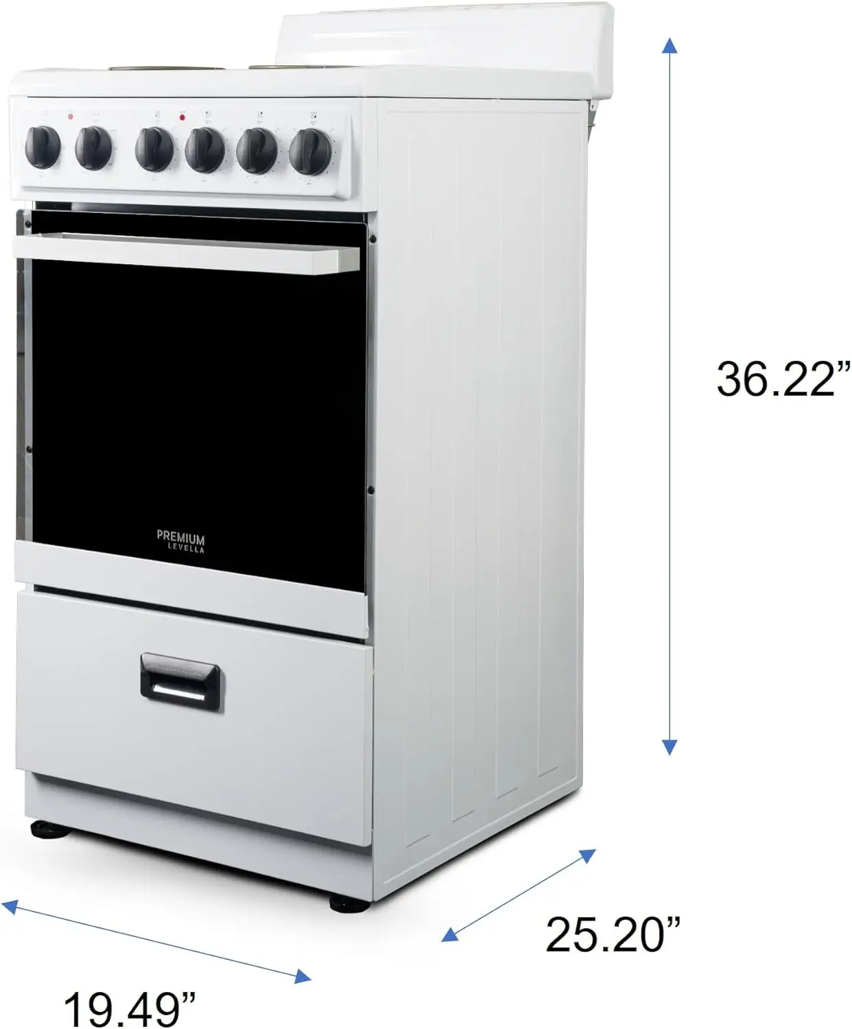 Premium 20" Electric Range with 4 Coil Burners and 2.2 Cu. 3