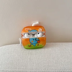 Adorable 3D Juice Box Cartoon AirPods Shockproof Protective Case with Anti - Lost Hook - Airpods pro (Orange)