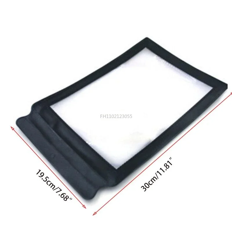 3X A4 Low Vision Ultra-thin Reading Magnifier Large Sheet Flexible PVC Elderly Small Prints Full Page Magnification Aid