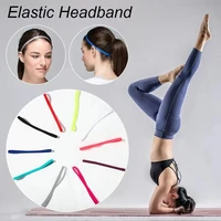 4Pc Women Men Yoga Headband Sport Anti-slip Rubber Sweatband Elastic Hair Bands Fashion Gym Head Rope Soild Color Slim Head Band - Image 2