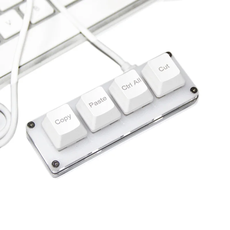 

Custom Shortcut Keypad 4 Keys Copy Paste Cut All Select Mini USB Mechanical Keyboard Editable