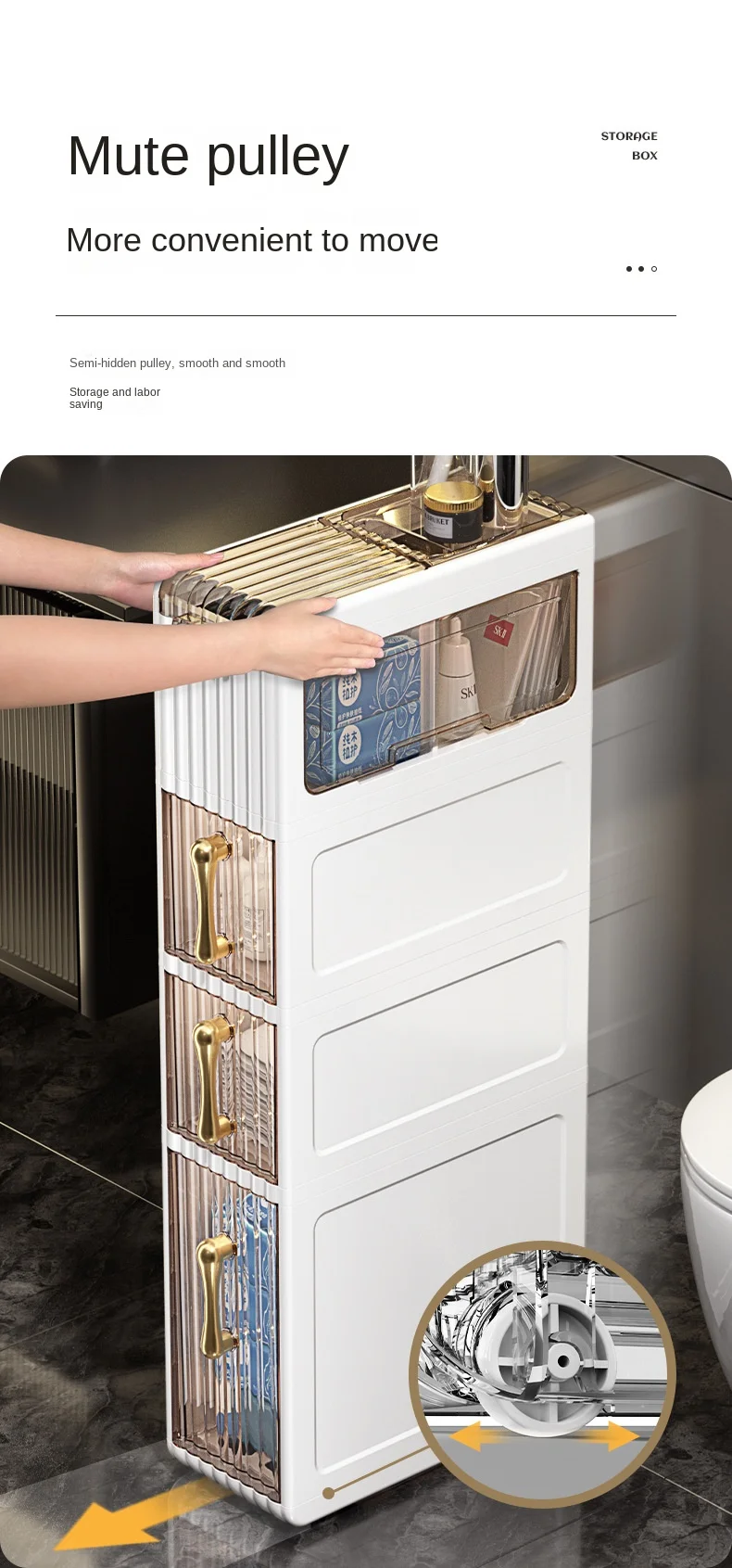 Acrylic Simplicity Modern Slit Cabinet in Luxury Bathroom Storage Rack  Toilet Floor Storage Sabinet Kitchen Drawer Organizer - AliExpress