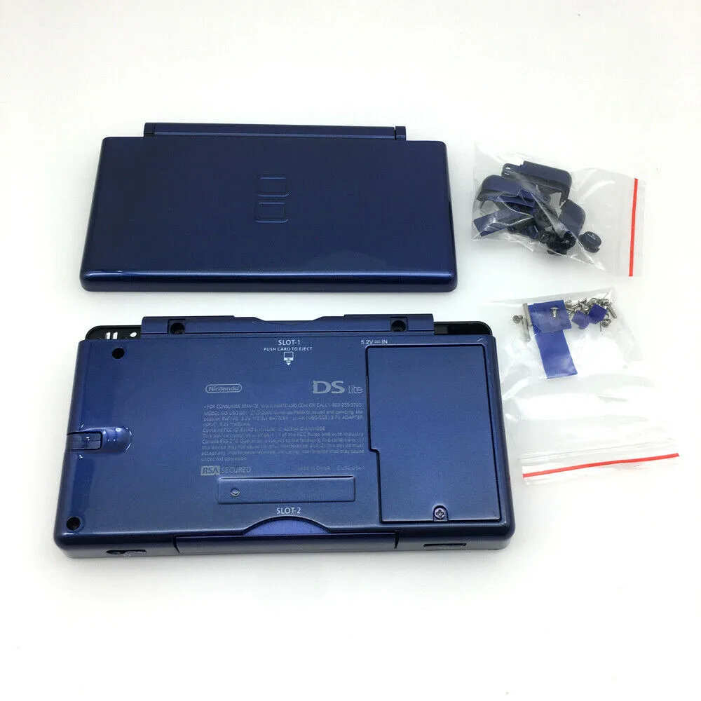 Replacement Blue Full Housing Shell Case Buttons + Screwdriver Tool Kit For DS Lite NDSL Shell