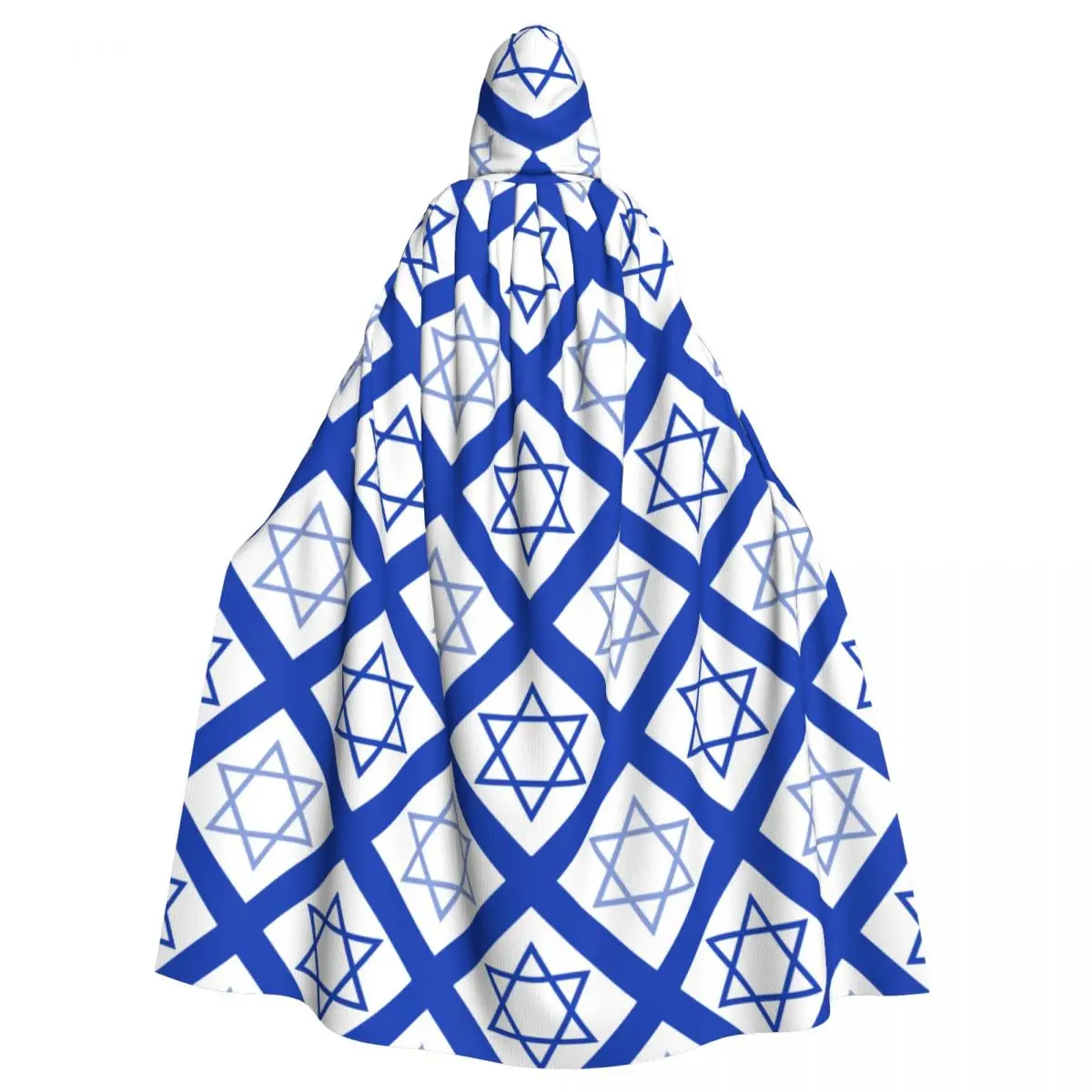 

Flag Isreal Hooded Cloak Polyester Unisex Witch Cape Costume Accessory