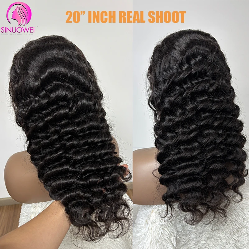 Human Hair Wig 200% Loose Deep Wave Wig 13X6 Lace Frontal Human Hair Wigs for Women Pre Plucked Deep Curly 13x4 Transparent Lace Frontal Wigs