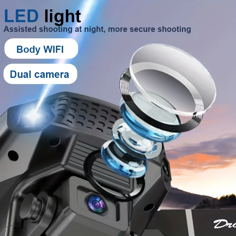 Mini Drone E88 Dual Camera Drone，ABS Material，USB Rechargeable Lithium Battery，Foldable Body，Easy to Understand and Operate，Nice - 5