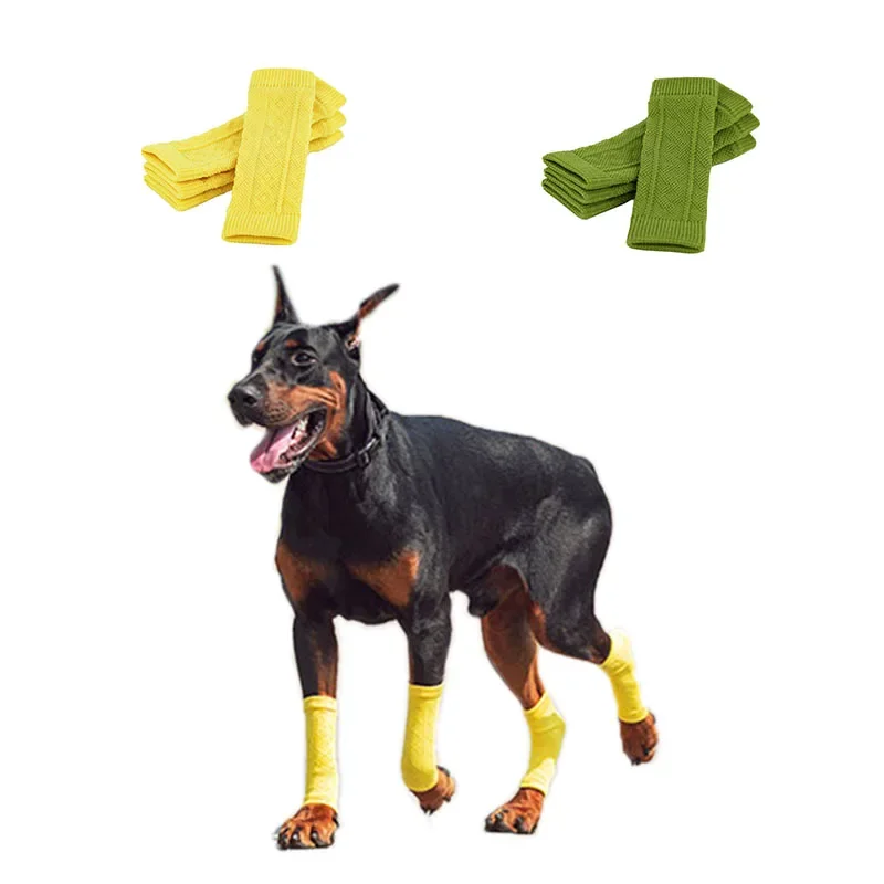 

Socks Covers Warmers Support Leg Dogs For Pet Warm Protector Leg Knitted Elbow Leg Durable Cats Elbow Outdoor Anti-fouling Dog