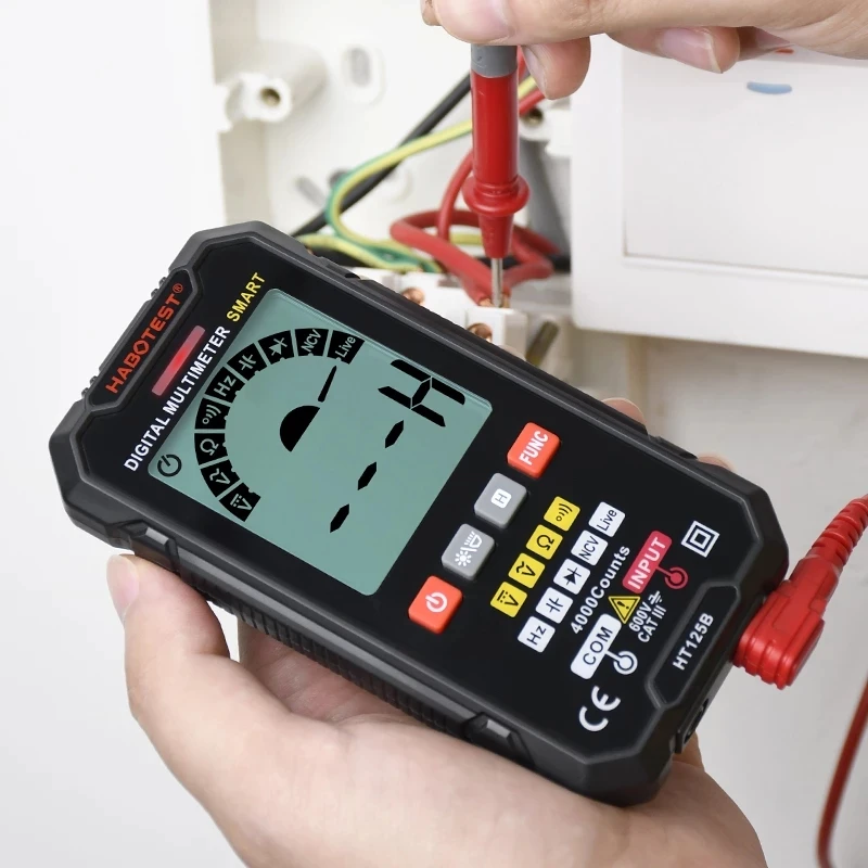 HABOTEST 4000 отсчетов умный мультиметр Цифровой Автоматический диапазон AC DC 600V Ohm