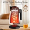 Kitchen 1.25L Coffee Electric Kettle Stainless Steel Hot Water Boiler Temperature Control Fashome Electric Kettle 1300W Tea Pot 2