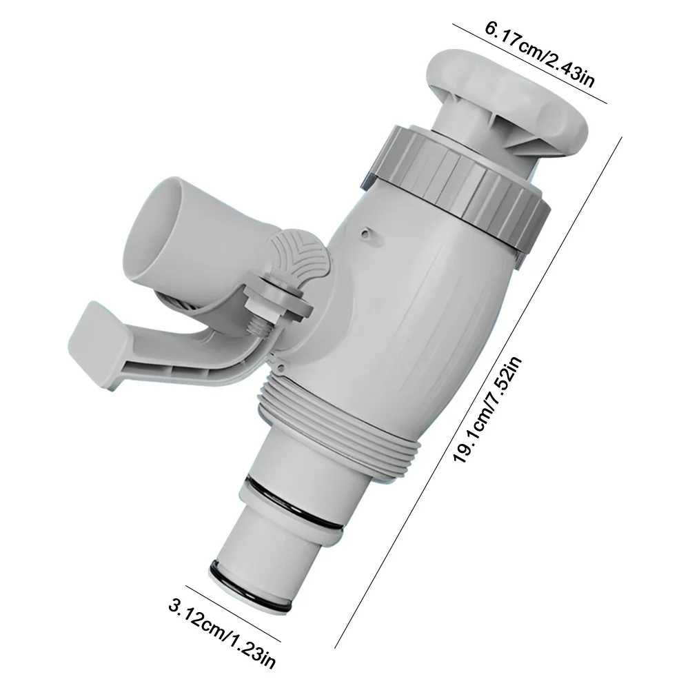 Above Ground Swimming Pool Hose Adapter with On-Off Valve Plunger Valve Pool Pipe Holder And Plunger Valve For Above Ground Pool