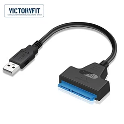 Cable USB SATA de alta velocidad, lector de disco duro externo 2,5, adaptador de disco duro HDD SSD de 22cm/35cm/50cm, USB 3,0/2,0 opcional