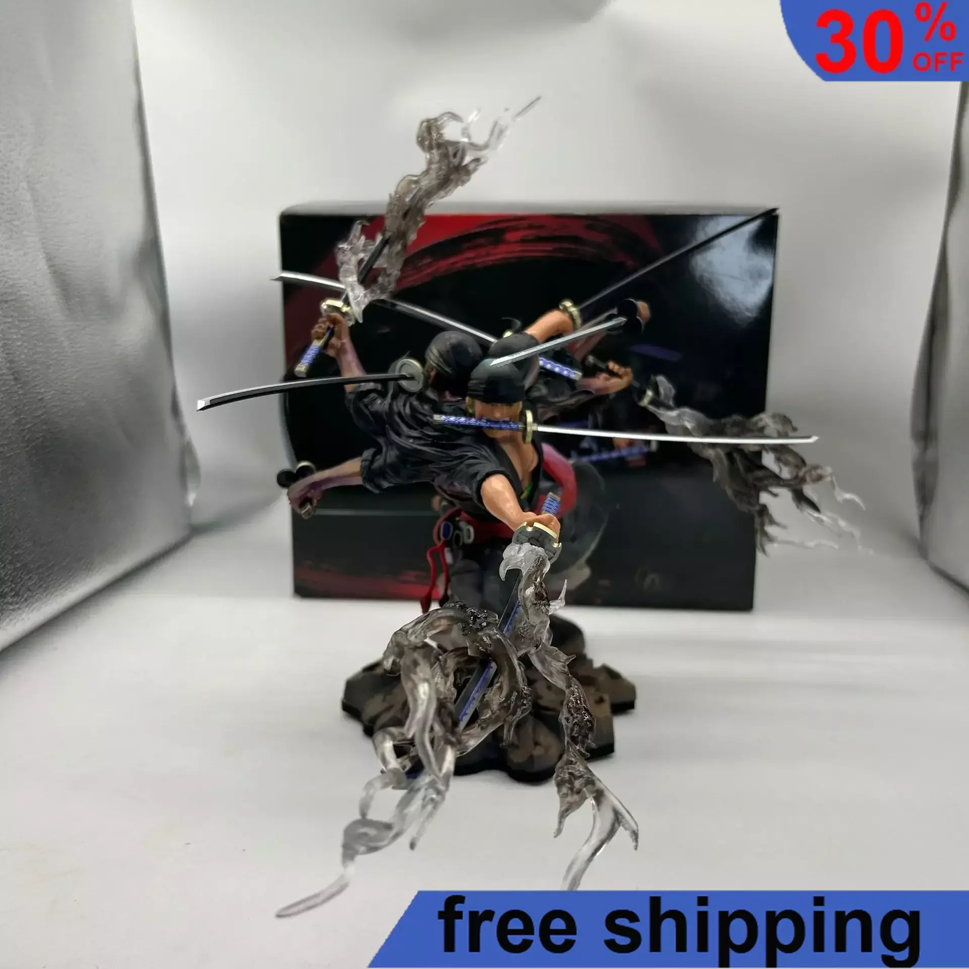 

26cm ONE PIECE Anime Figure Roronoa Zoro Nine Knife Sect Action Figurine Room Decorative Pvc Model Ornament Collection Gift Toys