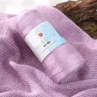 50g Cotton Linen Lace with Sequin Yarn Linen Hand Woven Crochet Hollow Summer Shawl Hat Jacket Yarn Ball Sequined Thread 1