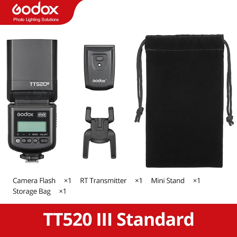 Flash universel pour appareil photo Godox TT520III THINKLITE Speedlite sans fil pour appareils photo reflex numériques Pentax Olympus Canon Nikon pour Canon EOS 90D